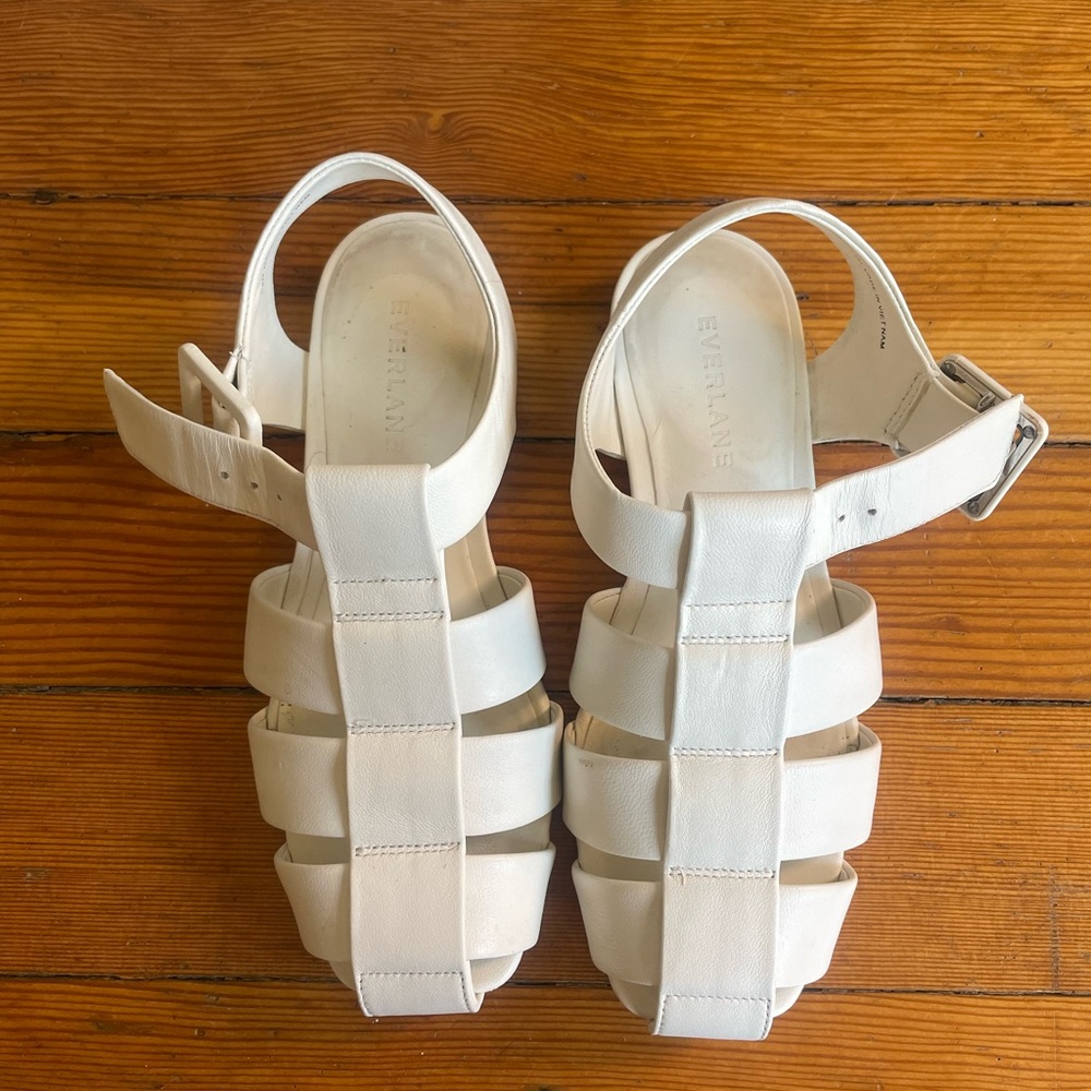 Everlane The Day Fisherman Sandal - size 5.5 in white